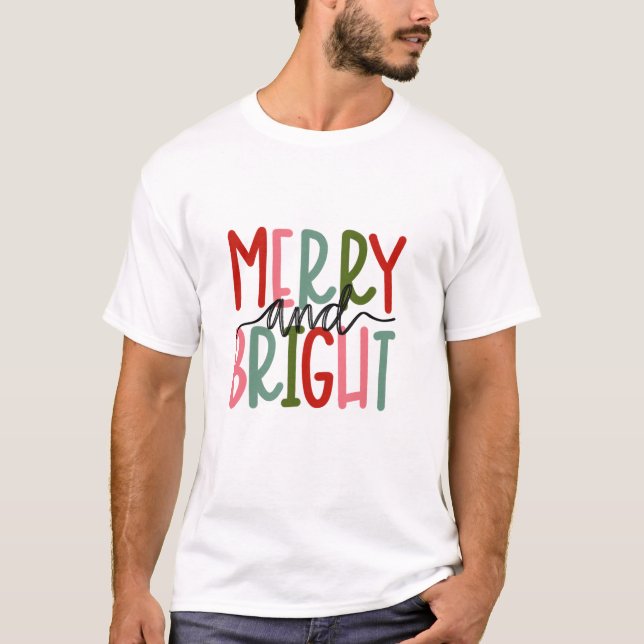 T-shirt et Noël brillant (Devant)