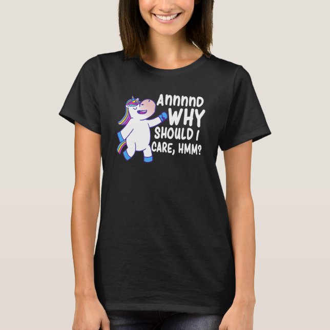 T-shirt Et pourquoi devrais-je m'intéresser à Hmm Sarcasti (Devant)