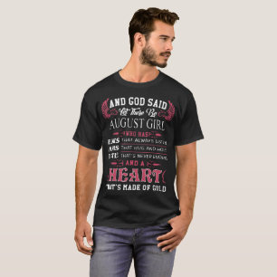 T-shirt et un dieu a dit que laissez là soit la fille