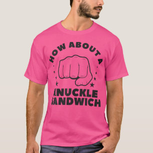 T-shirt Et Une Boîte De Boxe À Sandwich Knuckle