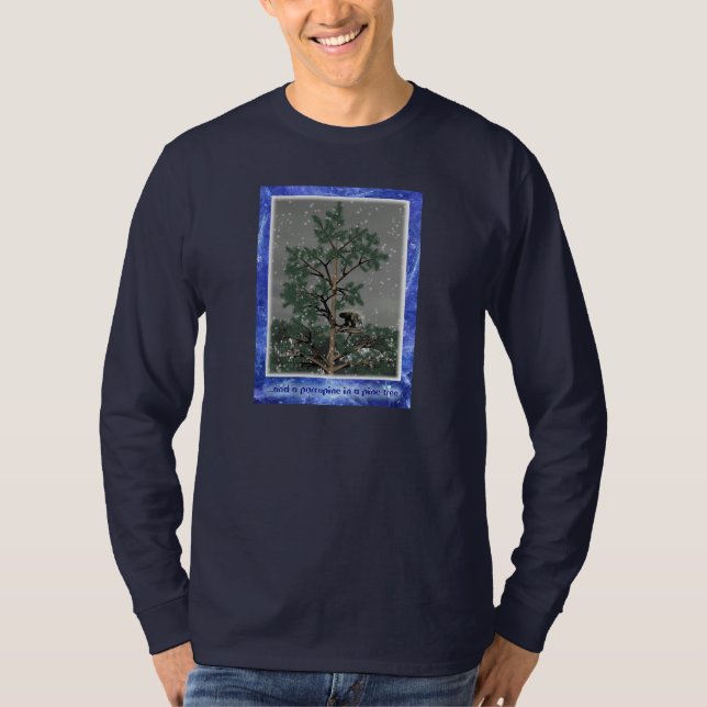 T-shirt Et Une Porcupine Dans Un Pin Tree (Devant)