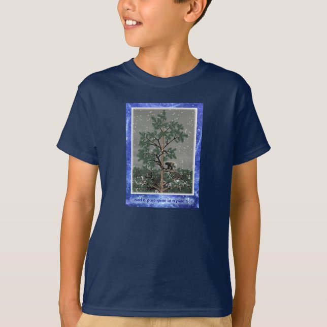 T-shirt Et Une Porcupine Dans Un Pin Tree (Devant)