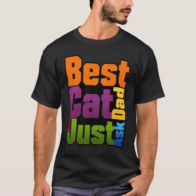 T-shirt et Unique Meilleur Papa Chat (Devant)