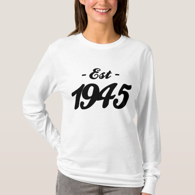 T-shirt établi 1945 - anniversaire (Devant)