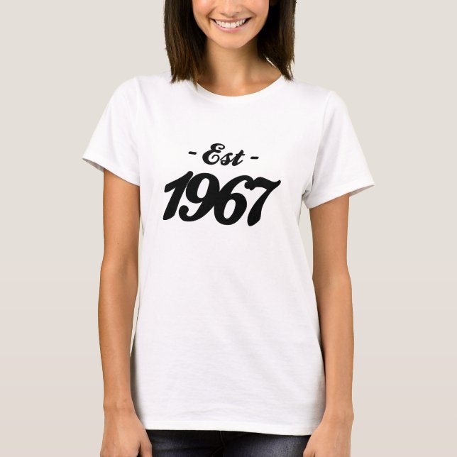 T-shirt établi 1967 - anniversaire (Devant)