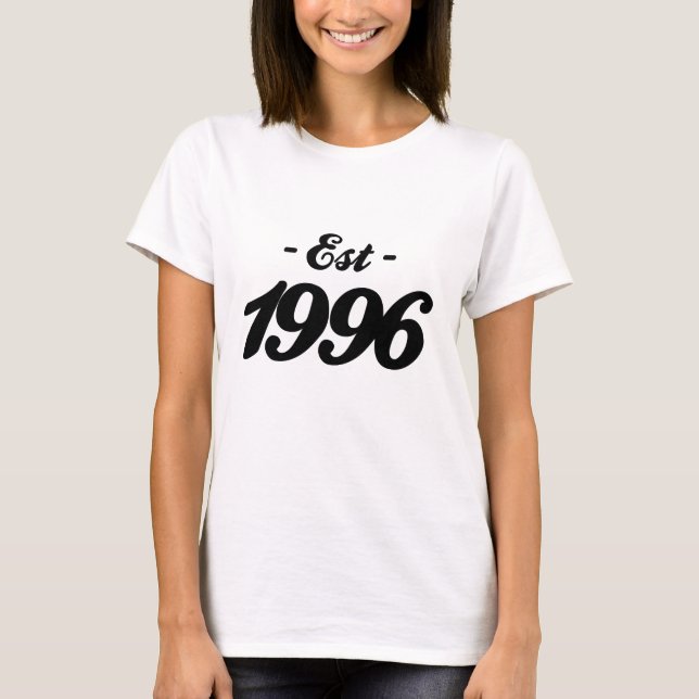 T-shirt établi 1996 - anniversaire (Devant)