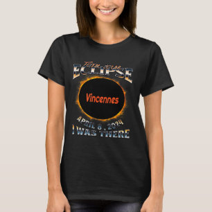 T-shirt Était Chemise Éclipse Solaire Vincennes Indiana Là