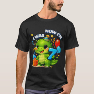 T-shirt Était six sept dinosaure 67 mème 7ème anniversaire