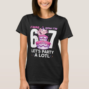 T-shirt Était six sept mignon axolotl 7ème anniversaire 6