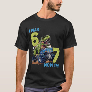 T-shirt était Six Seven Dinosaure 67 Meme 7e Anniversaire
