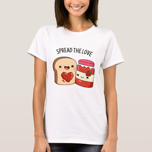 T-shirt Étaler la confiture Amour Drôle et le touron de pa (Devant)