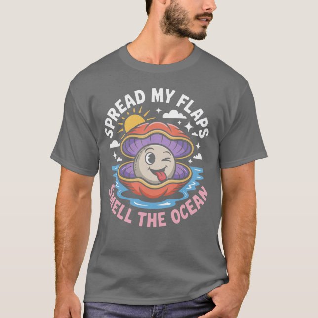 T-shirt Étalez Mes Ailes Sentez L'Océan (Devant)