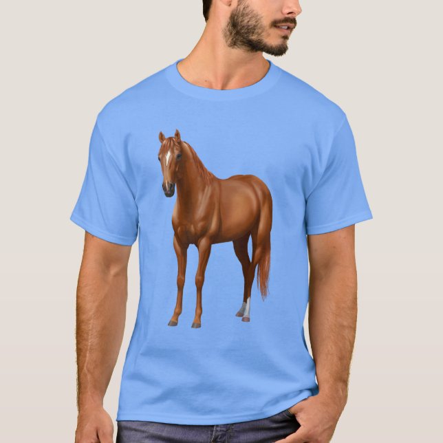 T-shirt Étalon de cheval Chestnut Sorrel Quarter (Devant)