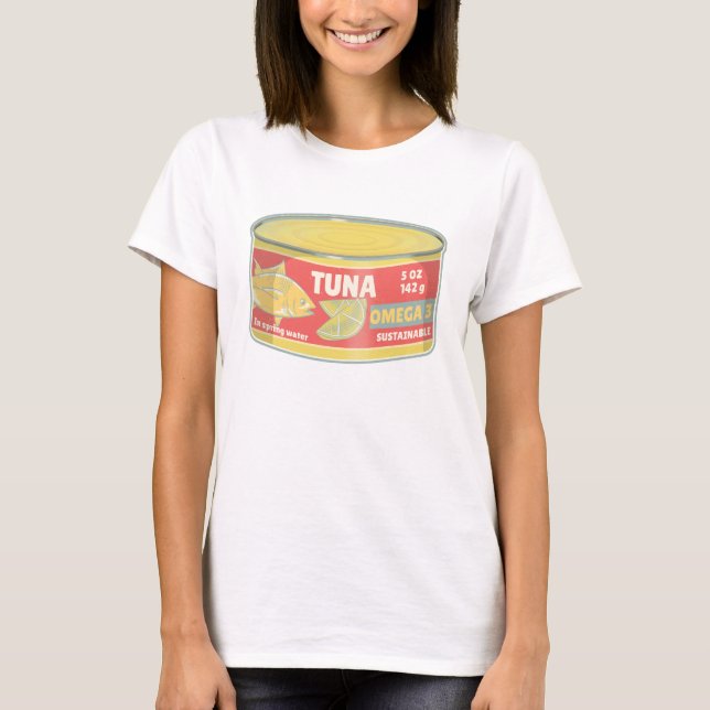 T-shirt Étanche de thon en conserve de poisson rétro (Devant)