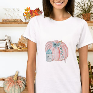 T-shirt Etanchéité automne couleur rose bleu Citrouille au