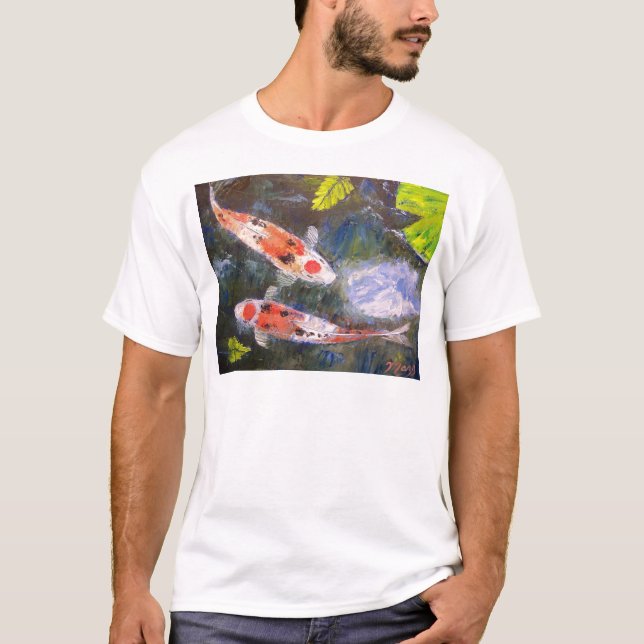 T-shirt Étang à poissons de Koi (Devant)
