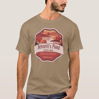 T-shirt Étang Bennetts Parc d'État Comté de Fairfield Conn