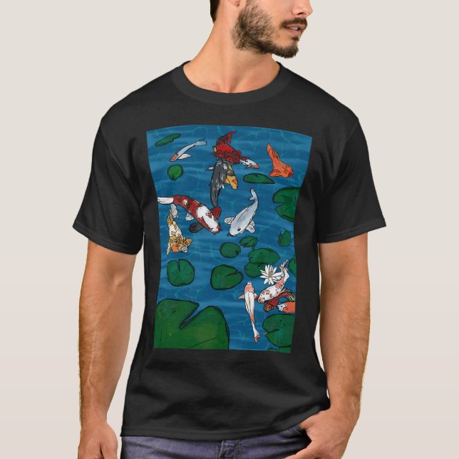 T-shirt Étang de Koi (Devant)
