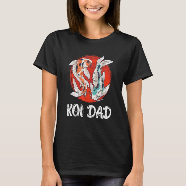T-shirt Étang de poissons Koi Dad Koi 2 (Devant)