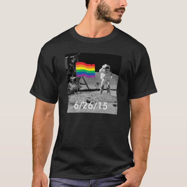 T-SHIRT ÉTAPE ÉNORME D'ALUNISSAGE POUR LE DRAPEAU (Devant)