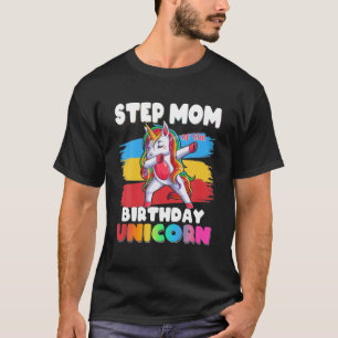 T-shirt Étape Maman De L'Anniversaire Unicorn Dabbing Corr