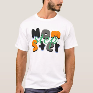 T-shirt Étape Maman Momster Super bulle Lettres