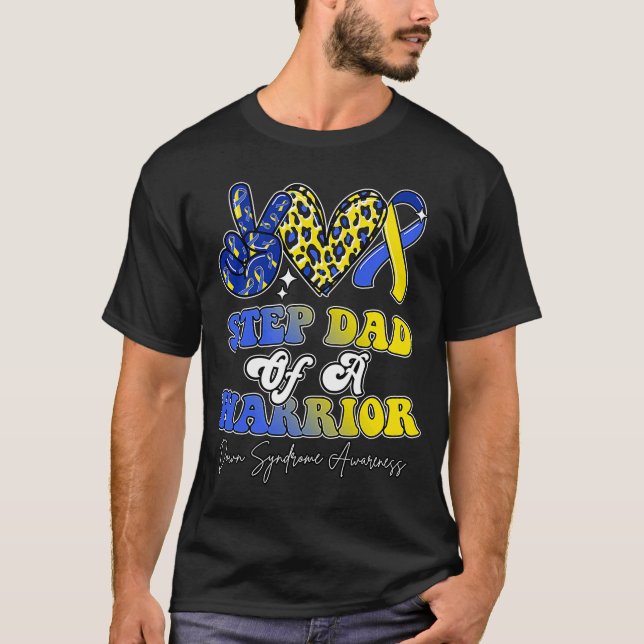 T-shirt Étape Papa Guerrier Vers le bas Famille de sensibi (Devant)