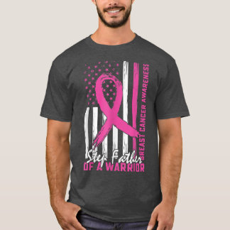 T-shirt Étape père Cancer du sein Soutien Étape père guerr
