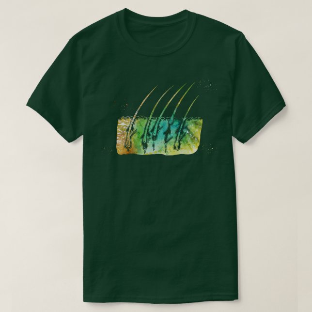 T-shirt Étapes de croissance des cheveux (Design devant)