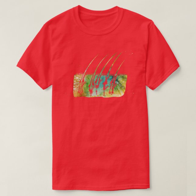 T-shirt Étapes de croissance des cheveux (Design devant)