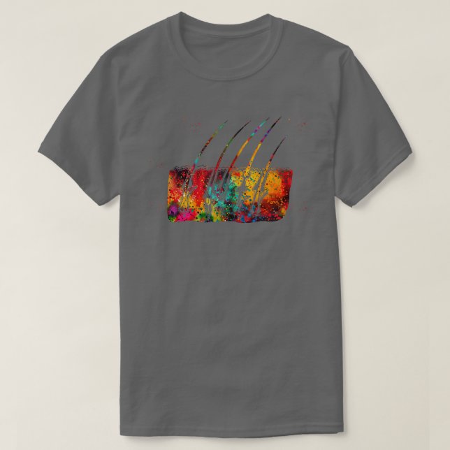 T-shirt Étapes de croissance des cheveux 1 (Design devant)