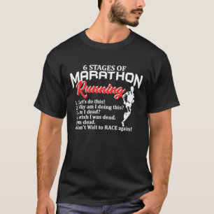 T-shirt Étapes de la course à pied de marathon cross-count
