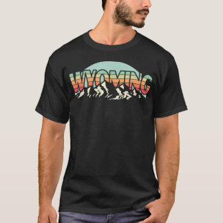 T-shirt État américain Wyoming - Nature montagneuse vintag
