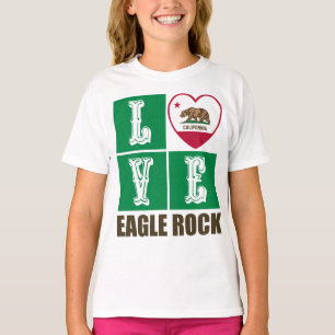 T-shirt État de Californie Drapeau Heart Eagle Rock