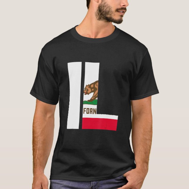 T-shirt Etat de Californie Drapeau Illinois IL Cities et S (Devant)