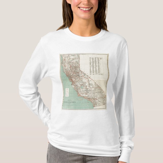 T-shirt État de la Californie 2 (Devant)