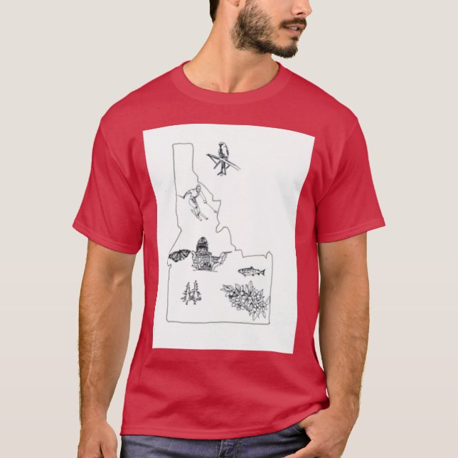 T-shirt État de l'Idaho 2 (Devant)
