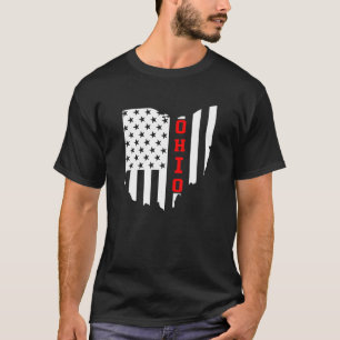 T-shirt État De L'Ohio États-Unis Drapeau Des États-Unis