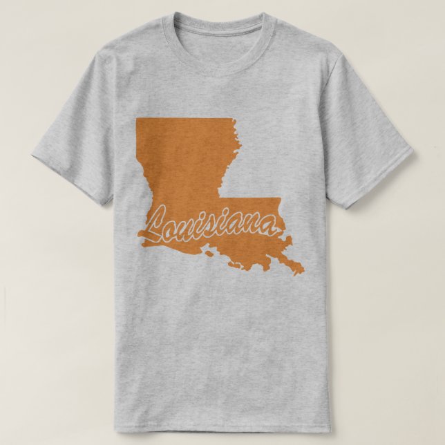 T-shirt État De Louisiane Forme (Design devant)