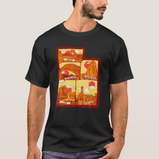 T-shirt État De L'Utah Cinq Parcs Nationaux Arches Zion Ca