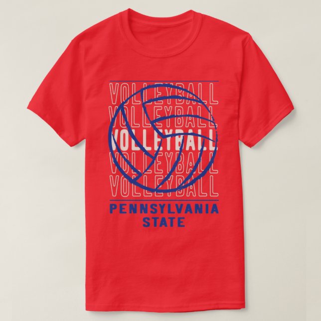 T-shirt État de Volleyball Pennsylvanie (Design devant)