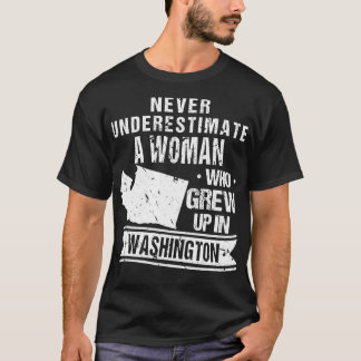 T-shirt Etat de Washington Carte vintage