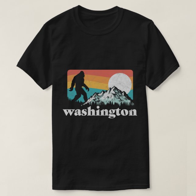 T-shirt État de Washington Pacifique Nord-Ouest Bigfoot Mo (Design devant)