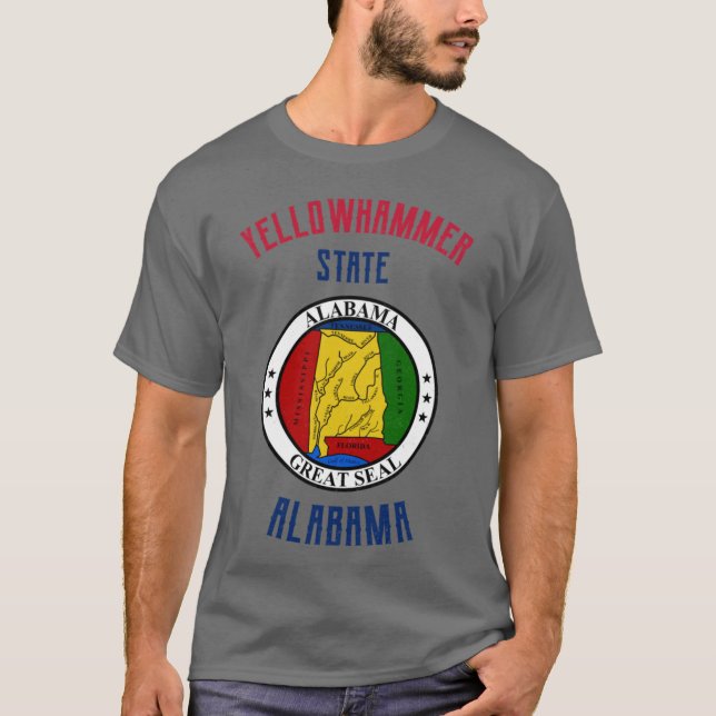 T-shirt État de Yellowhammer Alabama (Devant)