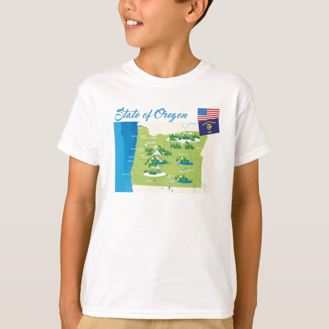 T-shirt État des Oregon (Devant)