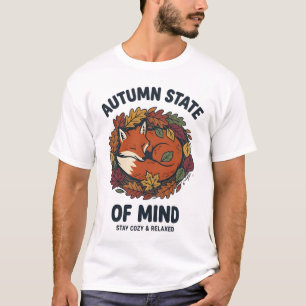 T-shirt État d'esprit d'automne Renard mignon