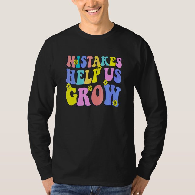 T-shirt État d'esprit de croissance groovy positif enseign (Devant)