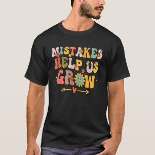 T-shirt État d'esprit de croissance groovy positif enseign