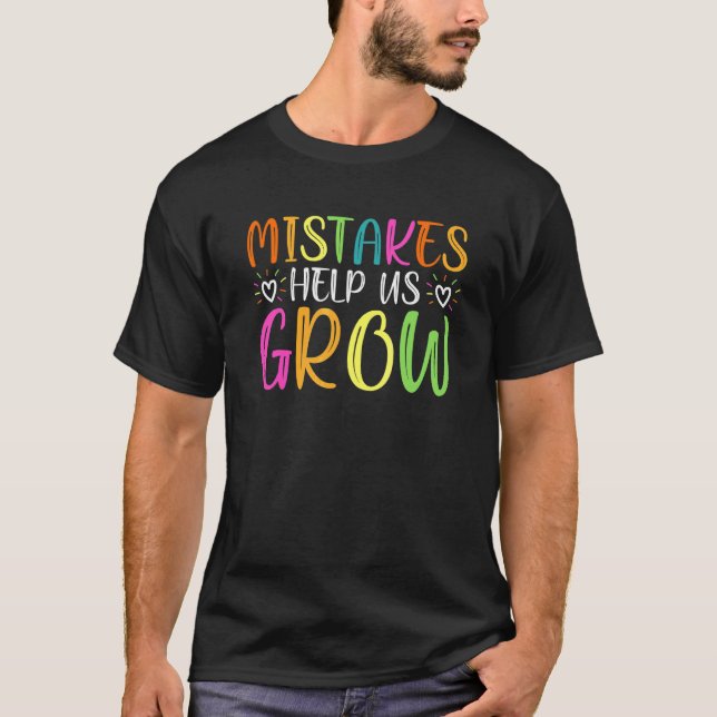 T-shirt État d'esprit de croissance groovy positif enseign (Devant)