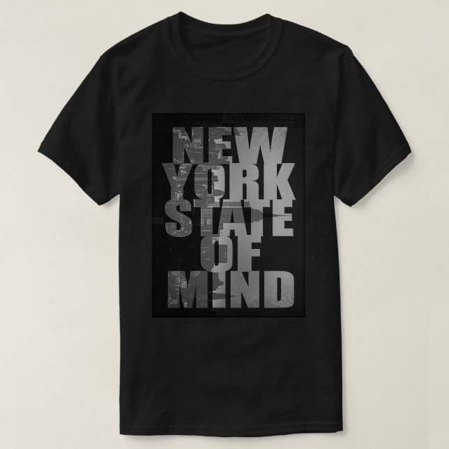 T-shirt État d'esprit de New York (Design devant)